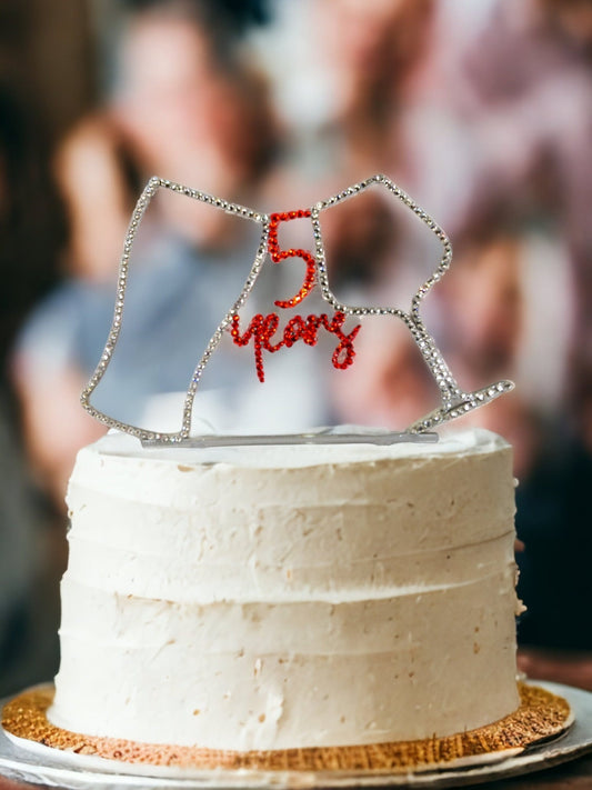 Cake topper for wedding or relationship anniversary